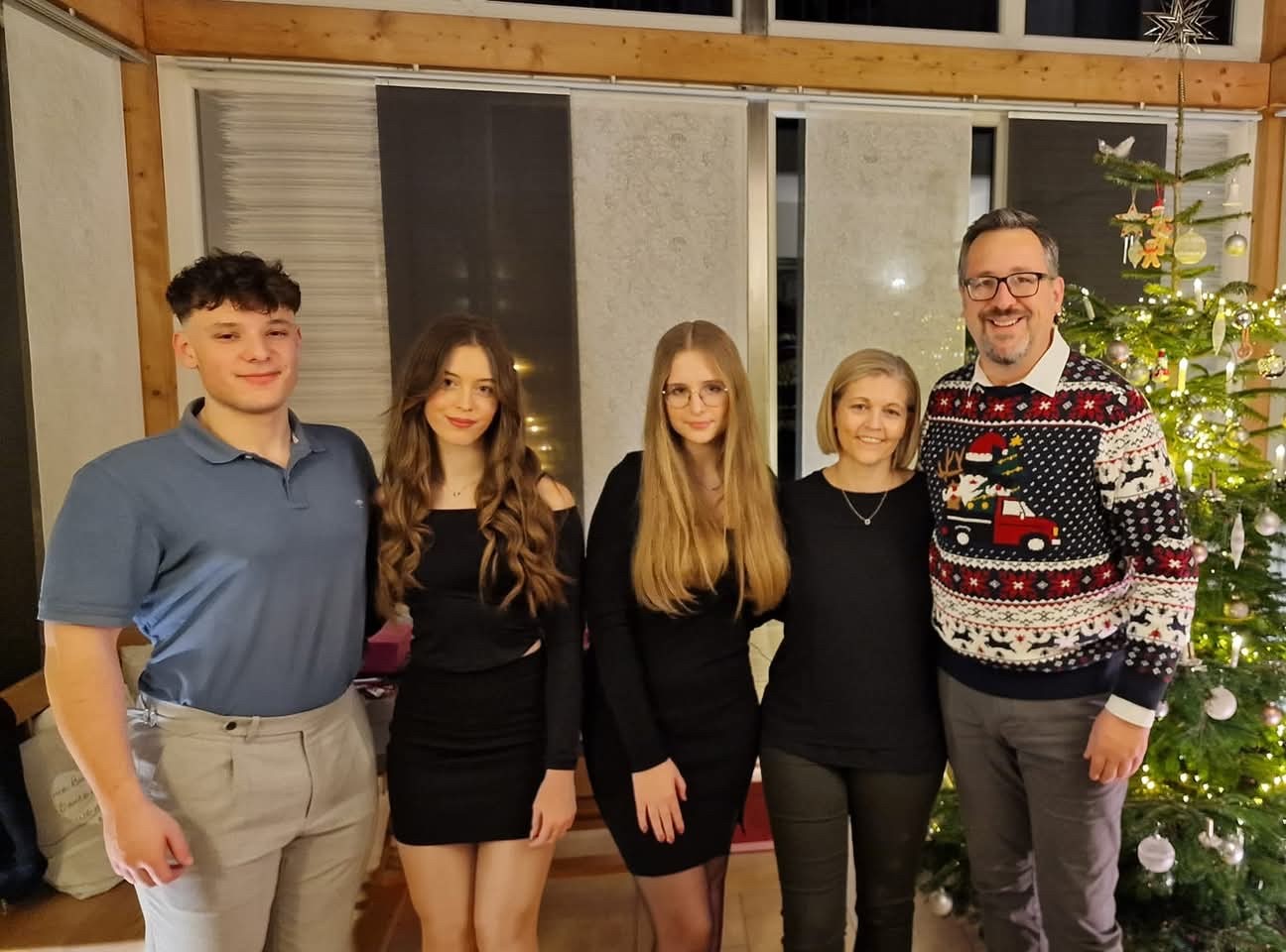 Familienbild an Weihnachten 2023